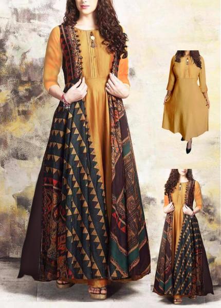 Arya Dress Maker 06 Madhuri Selfie Maroon Full Stiched Rayon Kurtis